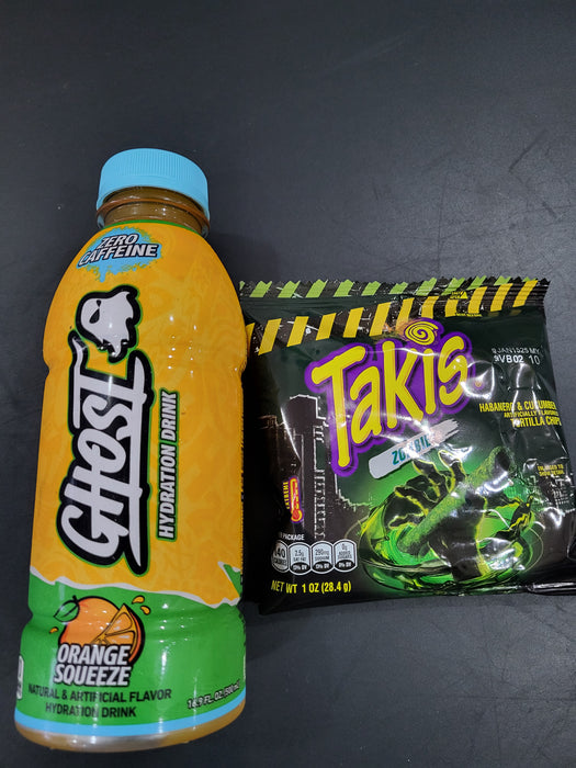 GHOST ORANGE SQUEEZE + TAKIS ZOMBIE 1 OZ PROMO