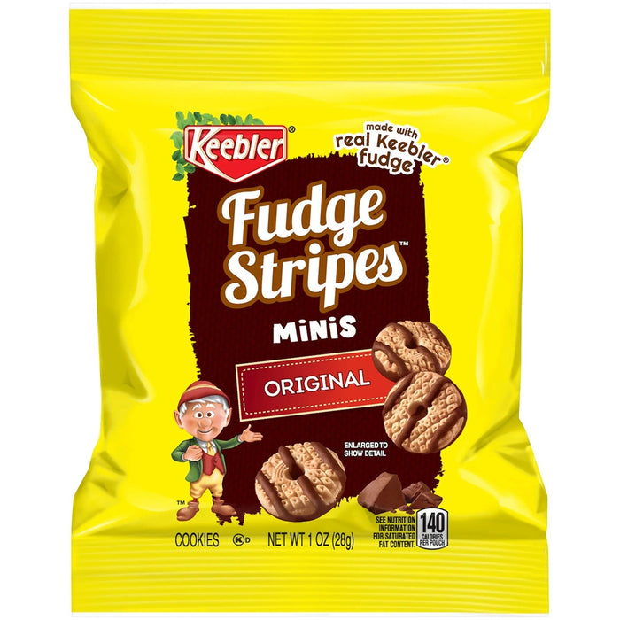 KEEBLER FUDGE STRIPES MINIS ORIGINAL 2 OZ KEEBLER