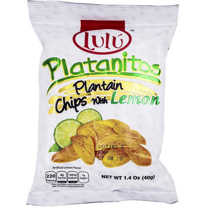 LULU PLATANITOS CHIPS WITH LEMON 2.5 0Z LULU