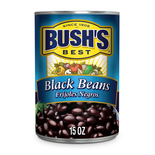 BUSH'S BLACK BEANS FRIJOLES BEANS 15 OZ