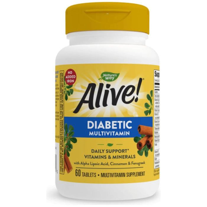 ALIVE DIABETIC MULTIVITAMIN 60 TABLETS NATURE'S WAY