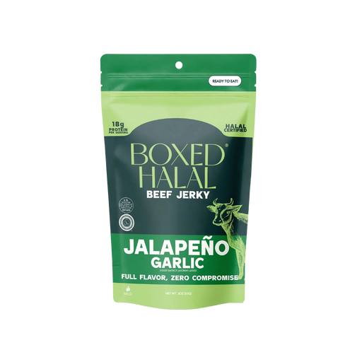 BOXED HALAL BEEF JERKY JALAPENO GARLIC 3 OZ BOXED HALAL