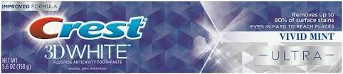 CREST 3D WHITE ULTRA WHITENING VIVID MINT 5.2 OZ CREST