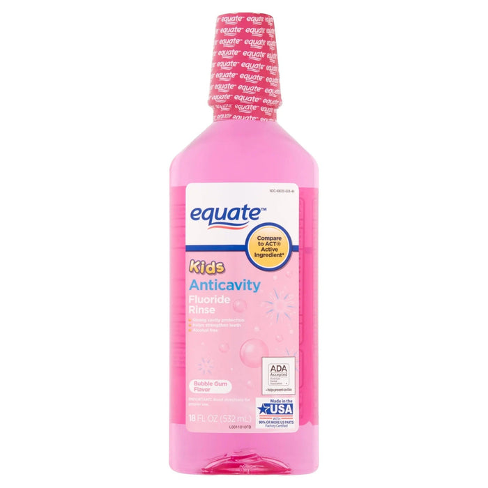 EQUATE KIDS ANTICAVITY BUBBLE GUM 18 FL EQUATE