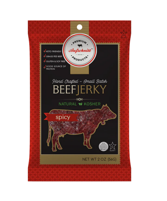 AUFSCHNITT BEEF JERKY SPICY 2OZ BOXED HALAL