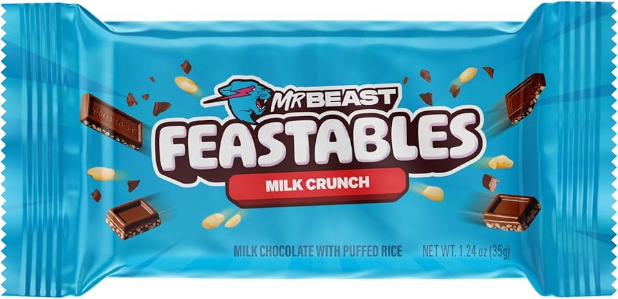 MR BEAST FEASTABLES CRUNCHY CHOCOLATE 1.24 OZ MRBEAST