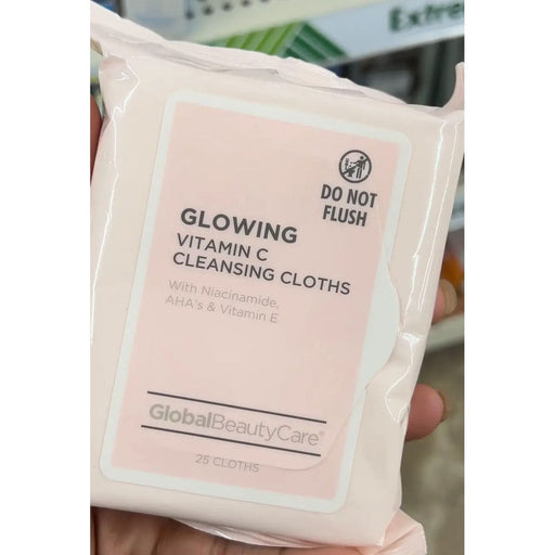 GLOWING VITAMIN C CLEANSING CLOTHS GLOBAL BEAUTY CARE