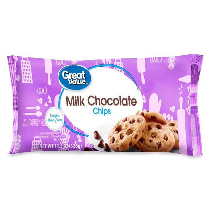 GREAT VALUE MILK CHOCOLATE CHIPS GREAT VALUE