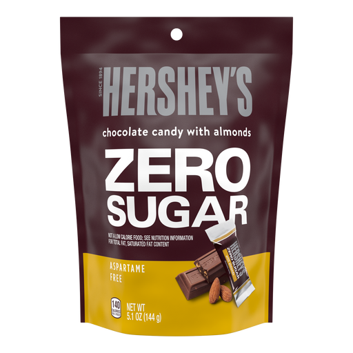 HERSEY'S ZERO SUGAR CHOCOLATE CANDY WITH ALMOND 5.1 OZ HERSHEY'S