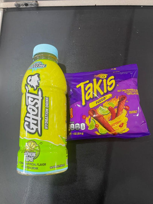 GHOST LEMON LIME + TAKIS FUEGO 1 OZ PROMO