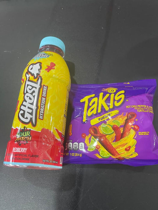 GHOST SOUR PATCH REDBERRY + TAKIS FUEGO 1 OZ PROMO