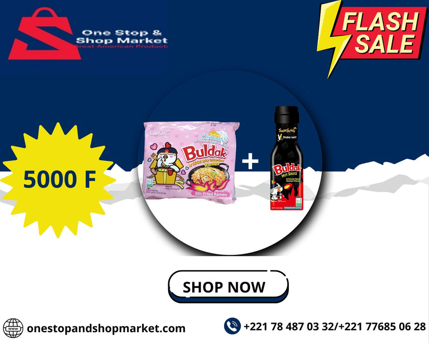 Buldak Hot Sauce Original + BULDAK CARBONARA PACK BULDAK