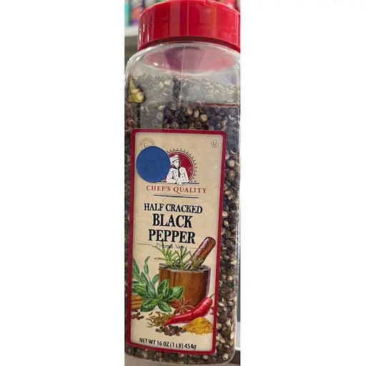 CHEF'S QUALITY HALF CRACKED PEPPER 16 OZ CHEF'S QUALITY