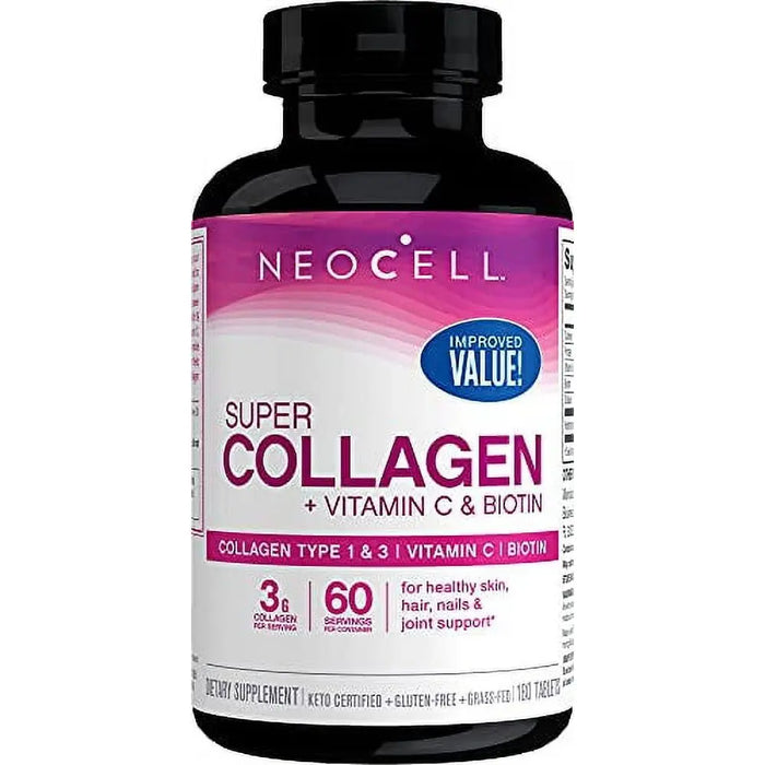 NEOCELL SUPER COLLAGEN VITAMIN C & BIOTIN 180 TABLETS NEOCELL