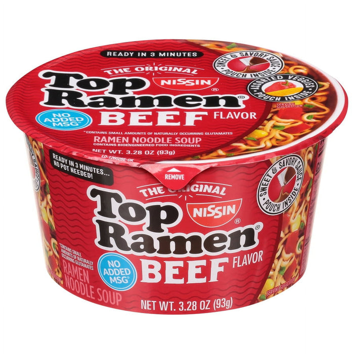 TOP RAMEN BEEF CUP NISSIN