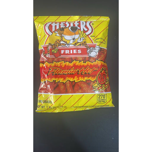 CHESTER'S fries flamin'hot 270 calories CHESTER'S