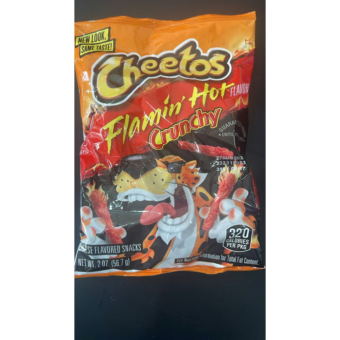 Cheetos flamin'hot Crunchy 320 calories CHEETOS