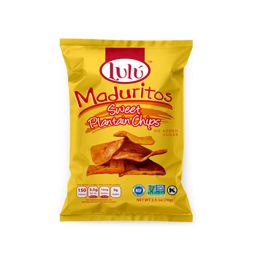 LULU MADURITOS SWEET PLANTAIN CHIPS 2.5 0Z LULU