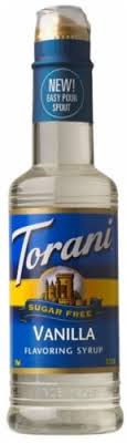 TORANI SUGAR FREE VANILLA SYRUP 12.7 FL OZ HERSHEY'S