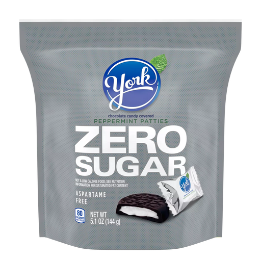 YORK ZERO SUGAR PPERMINT PATTIES 5.1 OZ HERSHEY'S