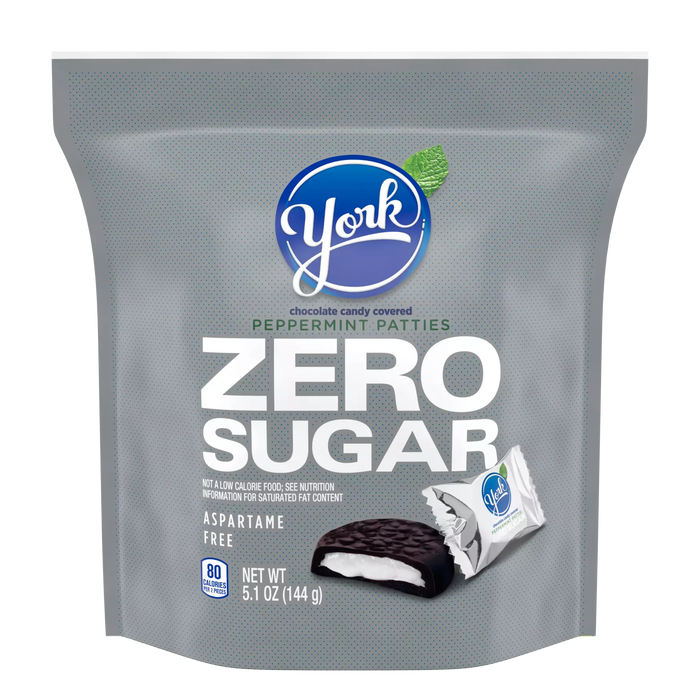 YORK ZERO SUGAR PPERMINT PATTIES 5.1 OZ HERSHEY'S