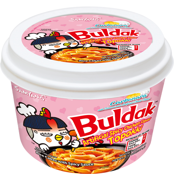 SAMYANG BULDAK CARBONARA TOPOKKI 6.31 OZ BULDAK