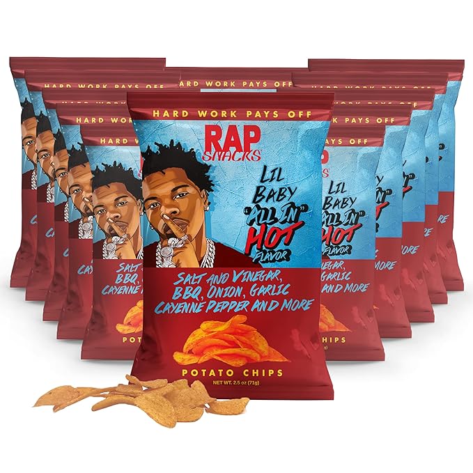 RAP SNACK LIL BABY ALL IN HOT POTATO CHIPS 2.5 OZ RAP SNACK