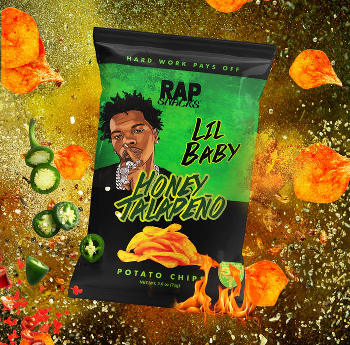 RAP SNACK LIL BABY HONEY JALAPENO CHIPS 2.5 OZ RAP SNACK