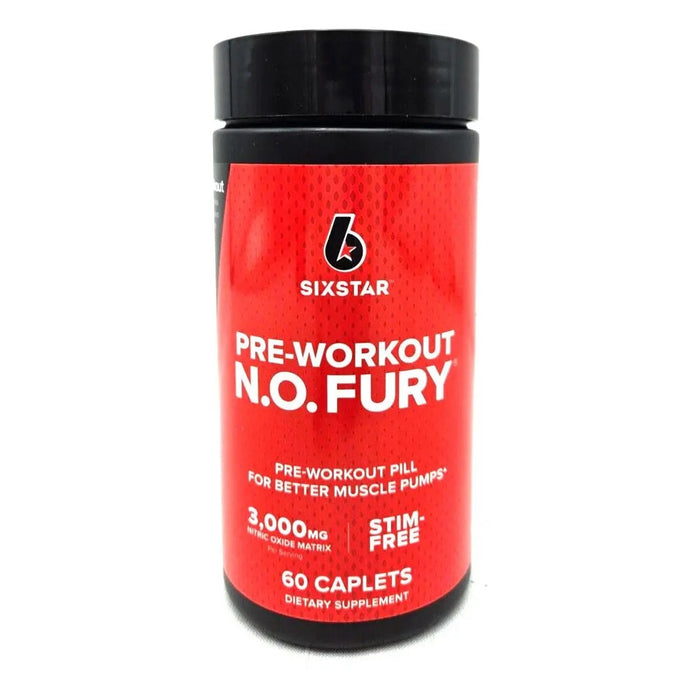 SIXTAR PRE- WORKOUT N.O.FURY 60 CAPLETS SIXTAR