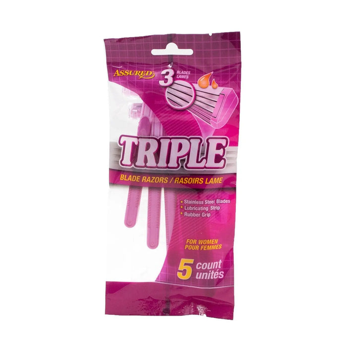 ASSURED TRIPLE BLADE RAZORS FOR WOMEN ASSURED