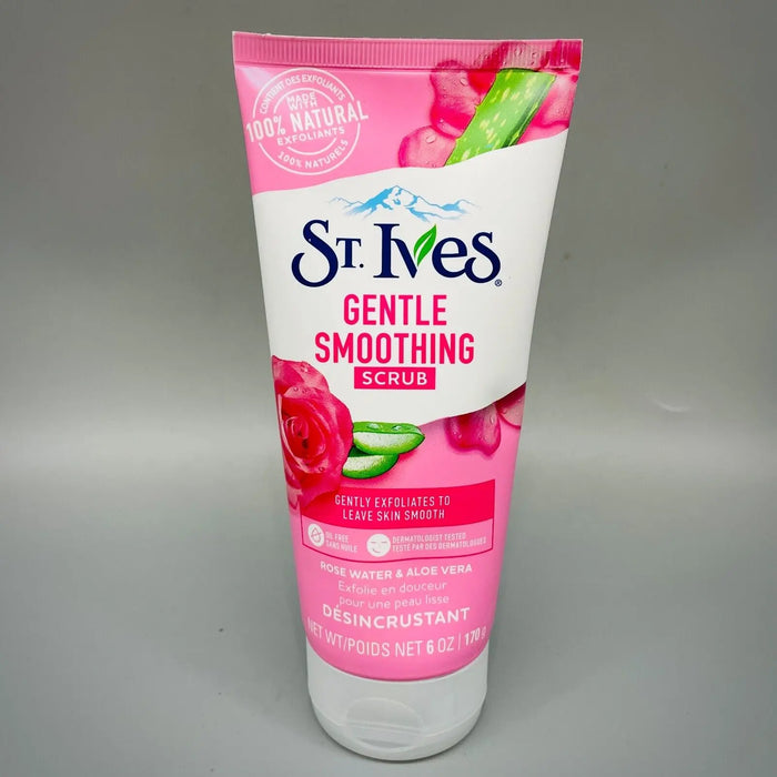 ST IVES GENTLE SMOOTHING ROSE WATER & ALOE VERA 6 OZ ST. IVES