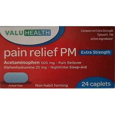 VALUE HEALTH PAIN RELIEF PM 24 CAPLETS VALUE HEALTH