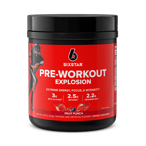 SIXTAR PRE-WORKOUT EXPLOSION FRUIT PUNCH 7.41 OZ SIXTAR