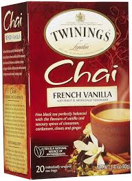 TWININGS CHAI FRENCH VANILLA 20 TEA BAGS 1.41 OZ TWININGS