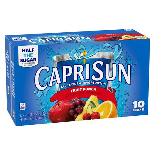 CAPRISUN FRUIT PUNCH- Tropical-flavored drink for a little getaway in every sip.