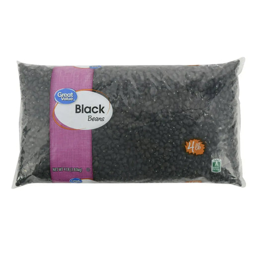 BLACK BEANS 4LB - Bulk pack of black beans for meal prep and large recipes.