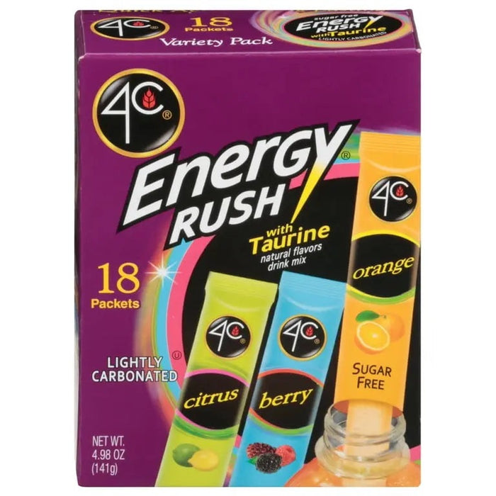 4C TEAENERGY RUSH- Energizing tea with a rush of flavor for an instant boost.