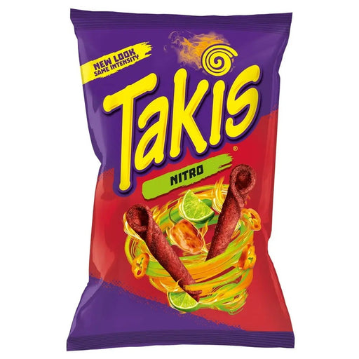 TAKIS NITRO - Spicy and tangy rolled tortilla chips for those who love extreme flavors.