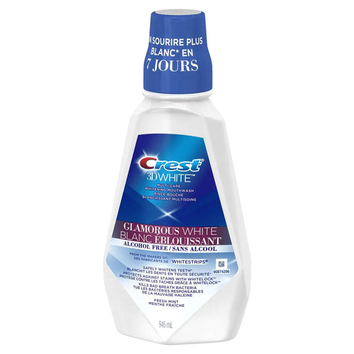 CREST 3D WHITE GLAMOROUS WHITE 946 ML- Comprehensive mouthwash for fresh breath.