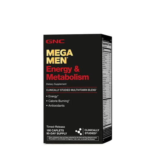 GNC MEGA MEN ENERGY & METABOLISM 180 CAPLETS