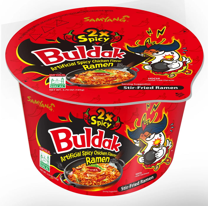 SAMYANG BULDAK HOCHI 3.70 OZ - Fiery hot chicken-flavored noodles for those who love a spicy challenge.