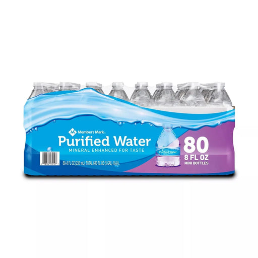 PURIFIED WATER 80pack- Pure and safe drinking water in various sizes for hydration needs.