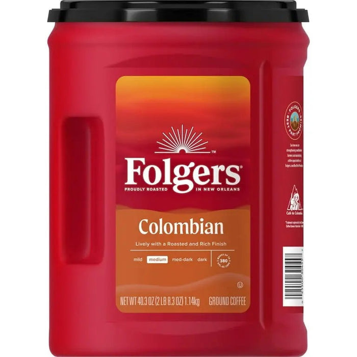 FOLGERS COLOMBIAN 40.3OZ- A full-bodied coffee experience with a robust flavor profile.