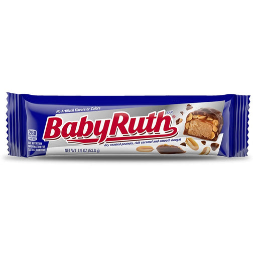 BABYRUTH- Chewy, nougat candy bars coated in milk chocolate.