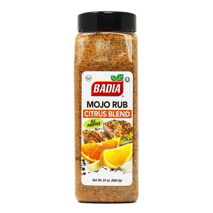 BADIA MOJO RUB- An aromatic rub, ideal for marinating meats with a citrusy and garlicky taste.