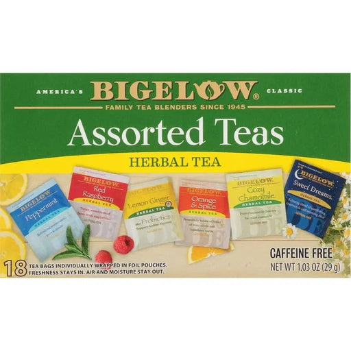 BIGELOW ASSORTED TEAS- A curated selection of teas to suit every palate and mood.