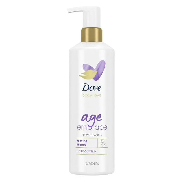 DOVE BODY LOVE AGE EMBRACE BODY WASH CLEANSER 17.5FL- Hydrating body wash designed for sun-exposed skin recovery.