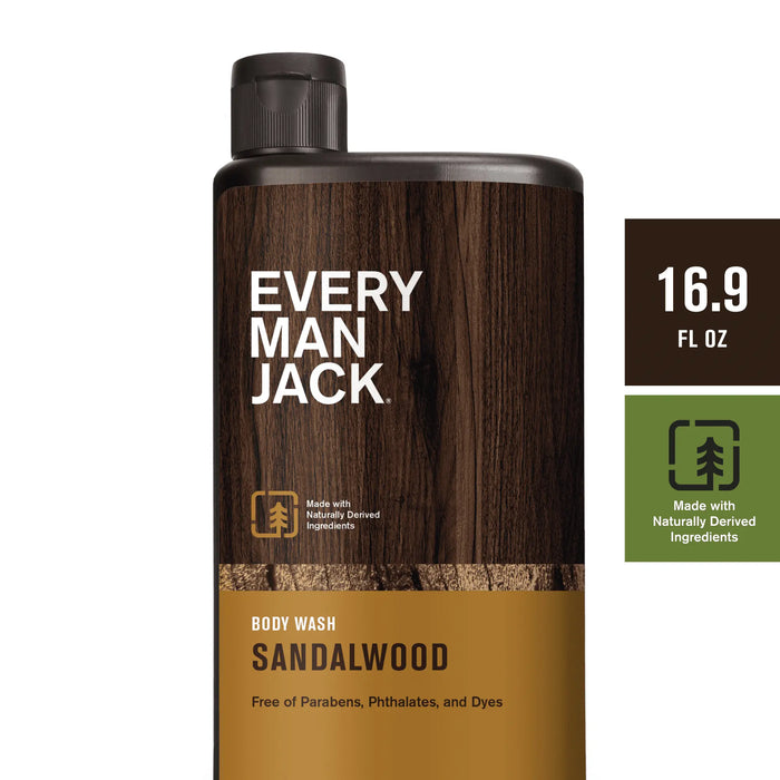 EVERY MAN JACK SANDALWOOD 16.9 FL- Vibrant and bold grooming products with a crimson touch.