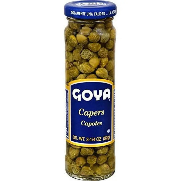 GOYA CAPERS CAPOTES 92 g- Tangy capers, perfect for Mediterranean dishes.