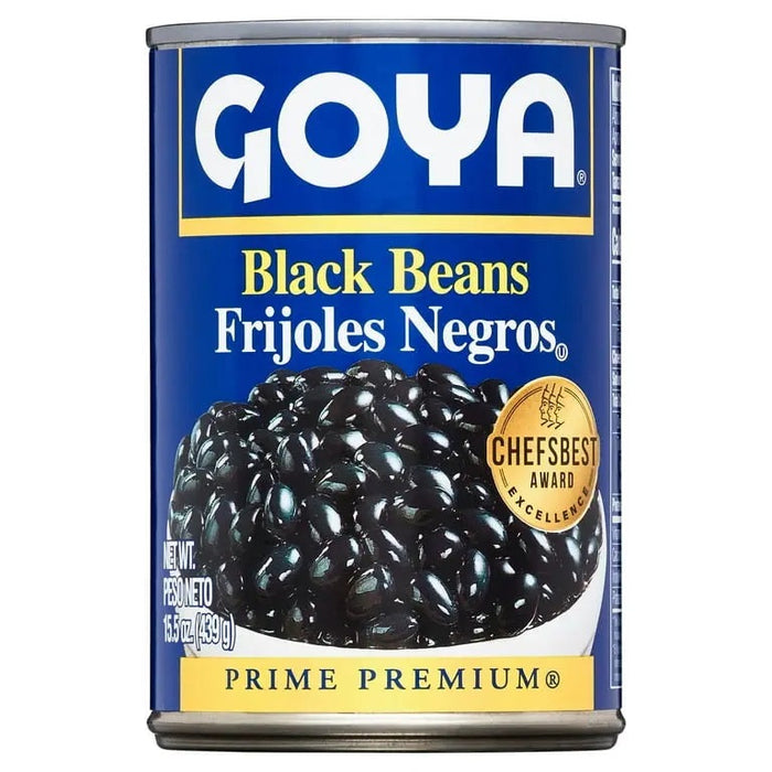 GOYA BLACK BEANS FRIJOLES NEGROS 15.5 OZ